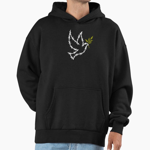 Barbed Peace Dove Hoodie | Hope Through Struggle Design